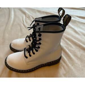 Dr. Martens White Leather Boots